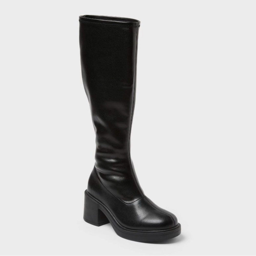 Wild Fable Sleek Black Heeled Boots